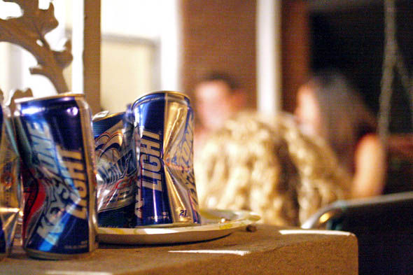 Allie Garza//Kentucky Kernel Underage students drink on a Saturday night.