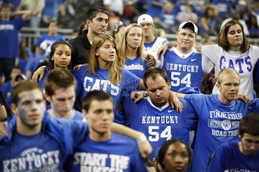 Fans+hang+their+heads+after+the+Wildcats+Final+Four+loss%2C+56-55%2C+against+UCONN+at+Reliant+Stadium+in+Houston%2C+TX+on+Saturday%2C+April+2%2C+2011.+Photo+by+Britney+McIntosh