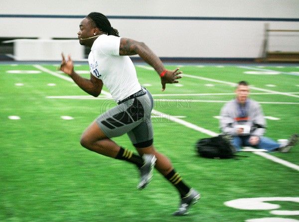 during the UK pro days event at the Nutter Field House at the University of Kentucky in Lexington, Ky. March 8, 2012. Photo by Brandon Goodwin