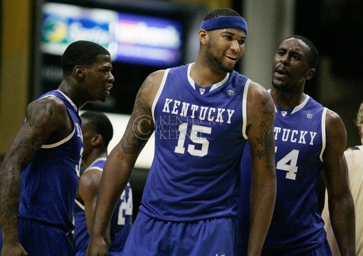 Patrick+Patterson+celebrates+with+DeMarcus+Cousins+%2815%29+after+Cousins+made+a+basket+in+the+last+few+minutes+of+the+second+half+of+UKs+58-56+win+over+Vanderbilt+at+Memorial+Gymnasium+in+Nashville+on+Saturday%2C+Feb.+20.+2010.+File+photo.