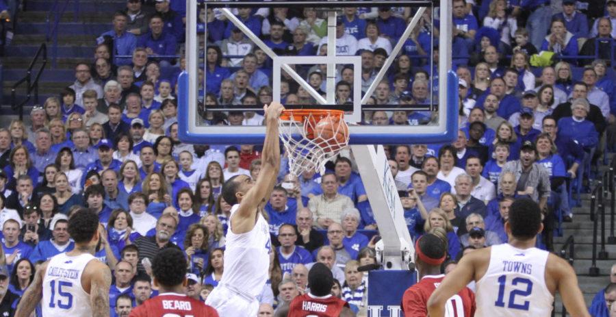 Kentucky+forward+Try+Lyles+dunks+the+ball+during+the+first+half+of+the+University+of+Kentucky+vs.+Arkansas+at+Rupp+Arena+in+Lexington+%2C+Ky.%2C+on+Saturday%2C+February+28%2C+2015.+.+Photo+by+Jonathan+Krueger