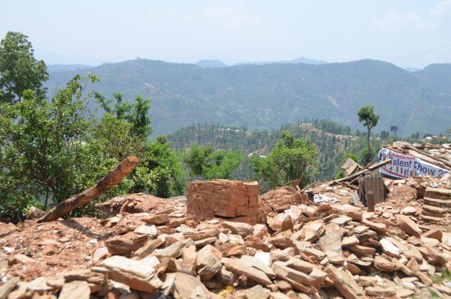 Rubble+is+pushed+to+the+side+of+streets+in+Nepal.+Photo+by+Anup+Phayal