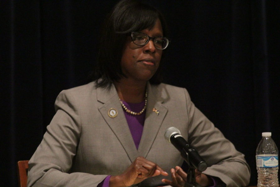 Lieutenant+governor+Jenean+M.+Hampton+is+the+first+black+woman+to+hold+statewide+office.+Photo+by+Belle+Leininger+%7C+Staff