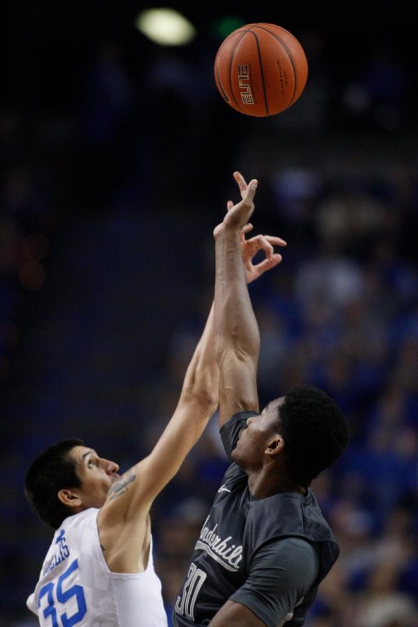 Tip-off for the game against Vanderbilt at Rupp Arena in Lexington, Ky. on Saturday, January 23, 2016. Photo by Josh Mott | Staff.