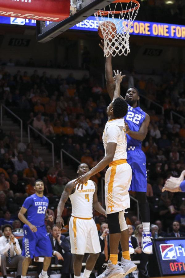 KNOXVILLE,TN - FEBRUARY 02, 2016 - bb during the game between the Kentucky Wildcats and the Tennessee Volunteers at Thompson-Boling Arena in Knoxville, TN. Photo By 52011000658#2