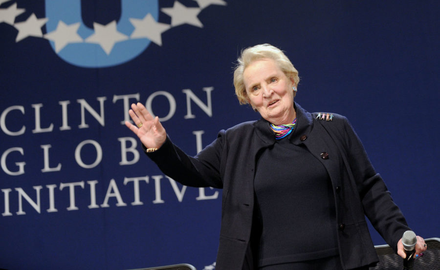 Former Secretary of State Madeleine Albright, and Chair of the Albright Stonebridge Group, attends the fifth annual Clinton Global Initiative University Meeting at The George Washington University in Washington, D.C., Friday, March 30, 2012. (Olivier Douliery/Abaca Press/MCT)