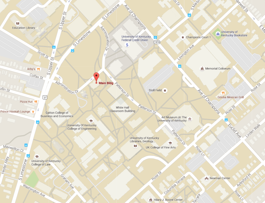 The Office of Institutional Diversity is located in the Main Building, on the third floor.Map from Google Maps.