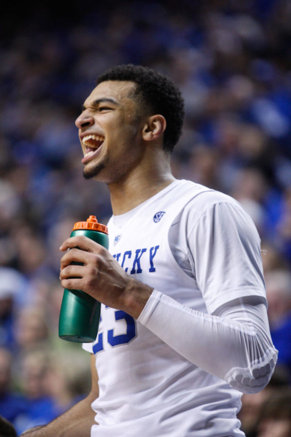 Guard+Jamal+Murray+of+the+Kentucky+Wildcats+celebrates+during+the+game+against+the+Georgia+Bulldogs+on+Tuesday%2C+February+9%2C+2016+in+Lexington%2C+Ky.+Kentucky+defeated+Georgia+82-48.