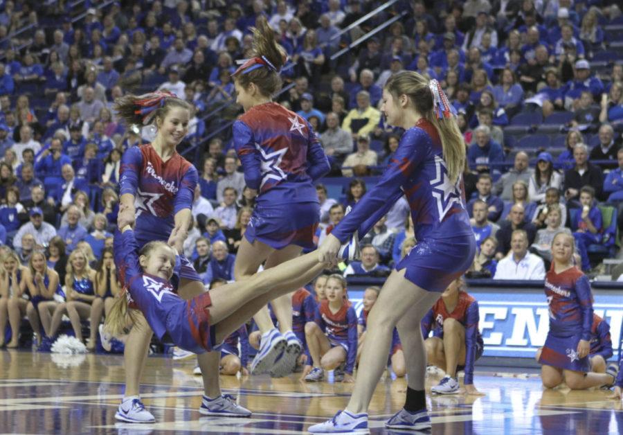 The Firecrackers perform during half time of the UK Mens Basketball vs. Florida Gators game at Rupp Arena. Saturday, February 6, 2016 in Lexington, Ky. UK defeated Florida 80 - 61