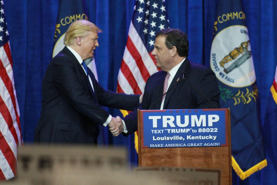 New+Jersey+governor+Chris+Christie+introduces+republican+presidential+candidate+Donald+Trump+during+a+rally+at+the+Kentucky+International+Convention+Center+in+Louisville%2C+Ky.+on+Tuesday%2C+March+1%2C+2016.+Photo+by+Michael+Reaves+%7C+Staff.