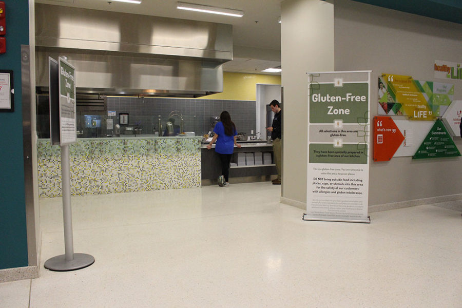 The Gluten-Free Zone in the Fresh Food Company at University of Kentucky in Lexington, Ky. on Wednesday, February 24, 2016. Photo by Josh Mott | Staff.