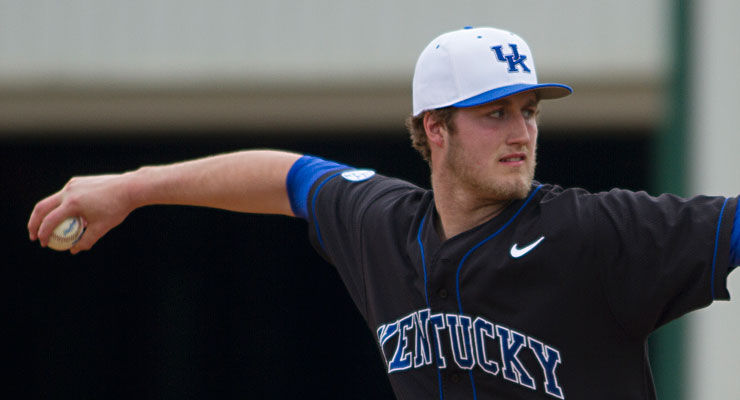 Kentucky+pitcher+Kyle+Cody+pitches+during+the+game+between+the+University+of+Kentucky+baseball+team+vs.+Eastern+Michigan+University+in+Lexington+%2C+Ky.%2Con+Saturday%2C+March+1%2C+2014.+Photo+by+Michael+Reaves
