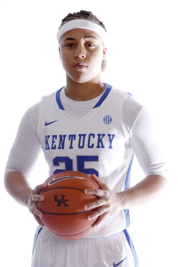 Makayla+Epps+poses+with+a+ball+on+Monday%2C+August+22%2C+2016+in+Lexington%2C+Ky.+Photo+by+Hunter+Mitchell+%7C+Staff