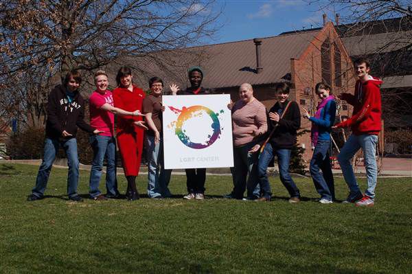 Students at the UofL LGBT Center.