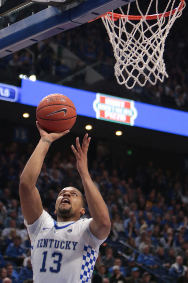 Kentucky guard Isaiah Briscoe goes for a layup at Rupp Arena in Lexington, Ky., on Sunday, November 13, 2016. Kentucky beat Canisius 93-69. Photo by Joshua Qualls | Staff
