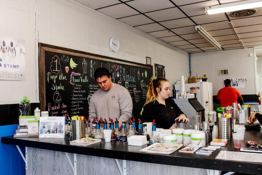 Kentucky Blended Nutrition is a new smoothie location specializing in supplements and healthy meal replacements. Taken Monday, February 27, 2017. Photo by Arden Barnes | Staff