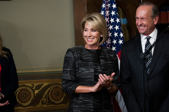 Betsy DeVos hesitated to sign the order as education secretary.