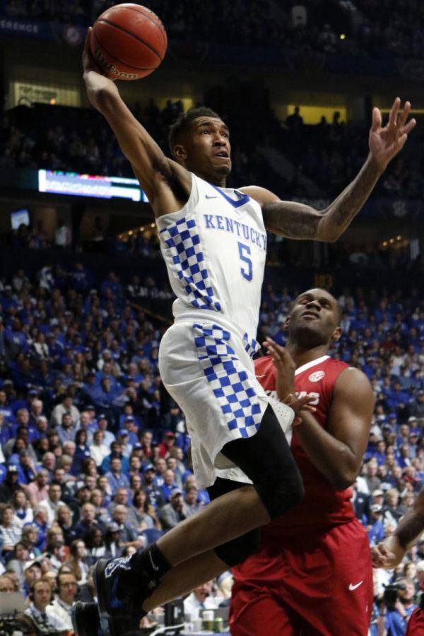 Freshman+guard+Malik+Monk+dunks+the+ball+during+the+championship+game+of+the+SEC+Tournament+against+the+Arkansas+Razorbacks+on+Sunday%2C+March+12%2C+2017+in+Nashville%2C+Ky.+Kentucky+won+the+game+82-65+to+win+their+third-straight+SEC+Championship.