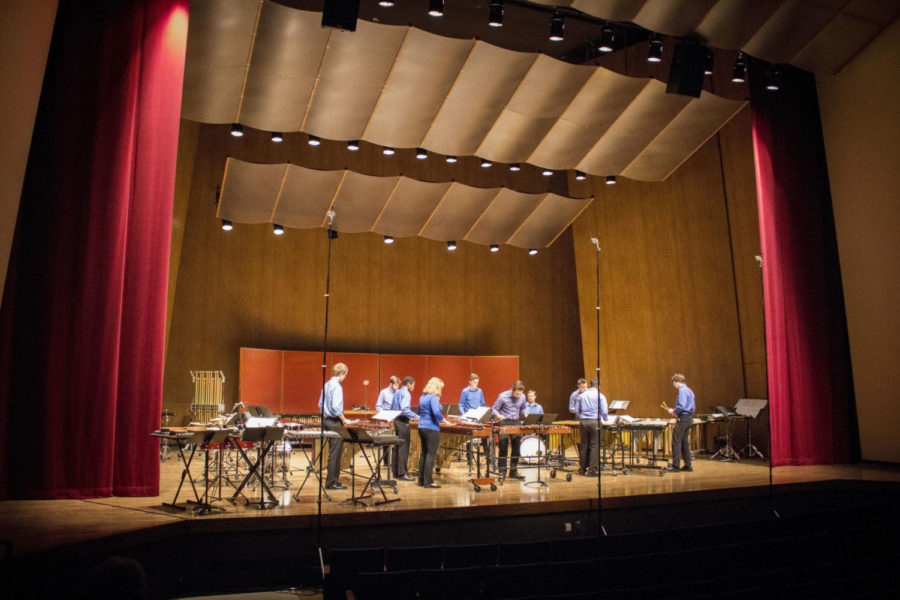 Kentucky Percussion Ensemble performed at Singletary on Sunday April 9, 2017.Photo by Arden Barnes | Staff