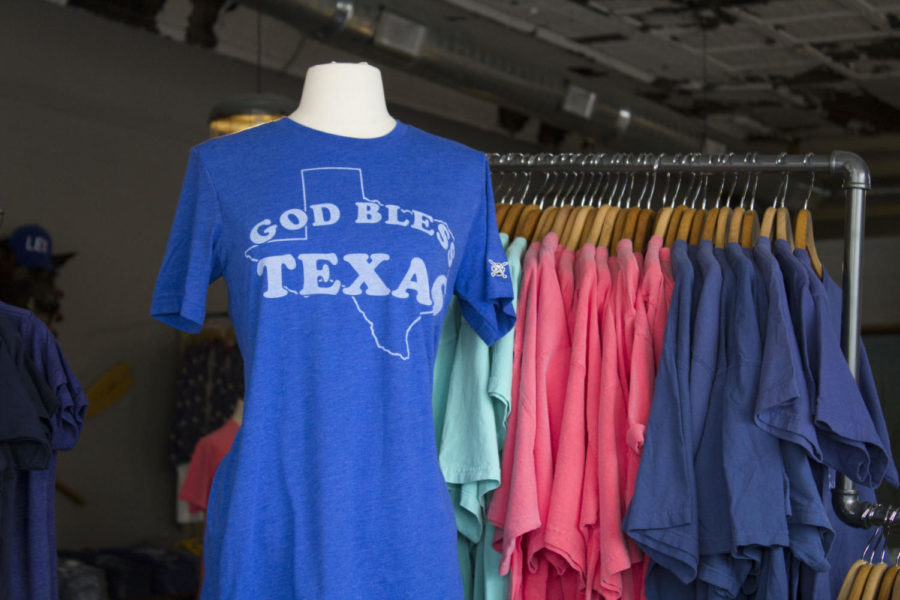 Shop Local Kentucky on Woodland Avenue in Lexington, Kentucky sells a shirt to support the community members in Texas suffering from the damage caused by Hurricane Harvey. Taken Tuesday, Aug. 29, 2017. 