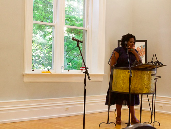 UK law professor Melynda J. Price lectures at the opening event of the Kentucky Women Writers Conference on Sept. 14.