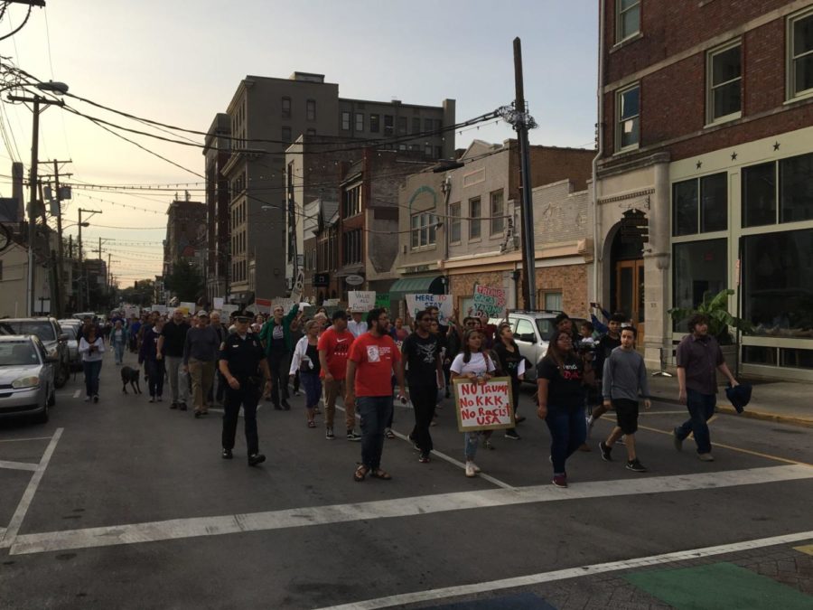 Kentuckians march in downtown Lexington to protest President Donald Trumps decision to end the Deferred Action for Childhood Arrivals program on Tuesday, Sept. 5, 2017. Photo by Rick Childress | Staff