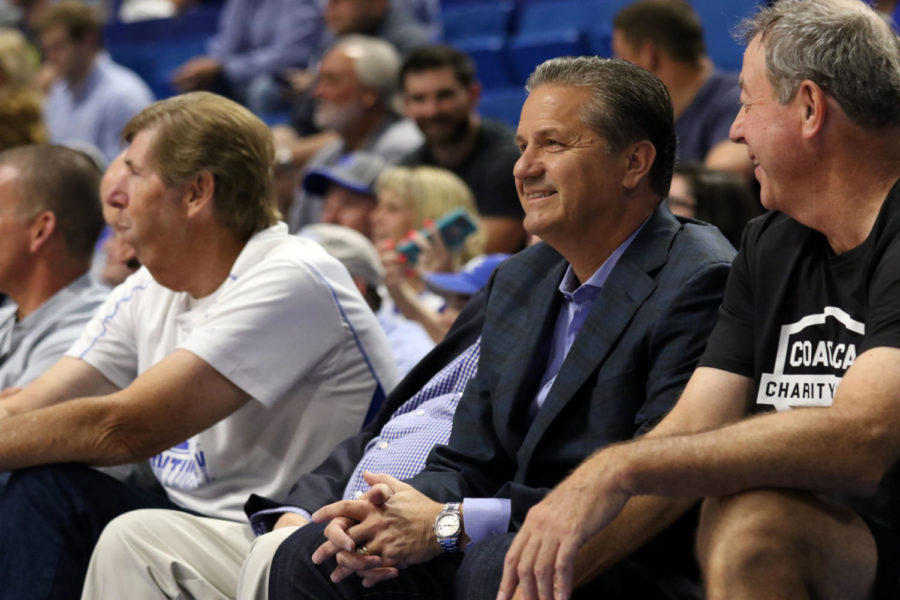 UK+coach+John+Calipari+watches+from+the+bench+during+the+Legends+Game+on+Friday%2C+August+25%2C+2017+in+Lexington%2C+Ky.