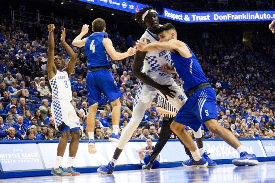 Kentucky guard Hamidou Diallo shoots a basket during the game against Thomas More at Rupp Arena on Thursday, October 26, 2017 in Lexington, Ky. Kentucky was Photo by Arden Barnes | Staff