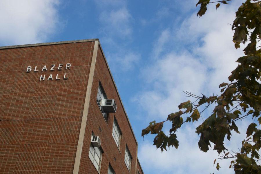 Blazer Hall is one of four resident halls that remain open during the week of Thanksgiving break. Photo by Olivia Beach | Staff