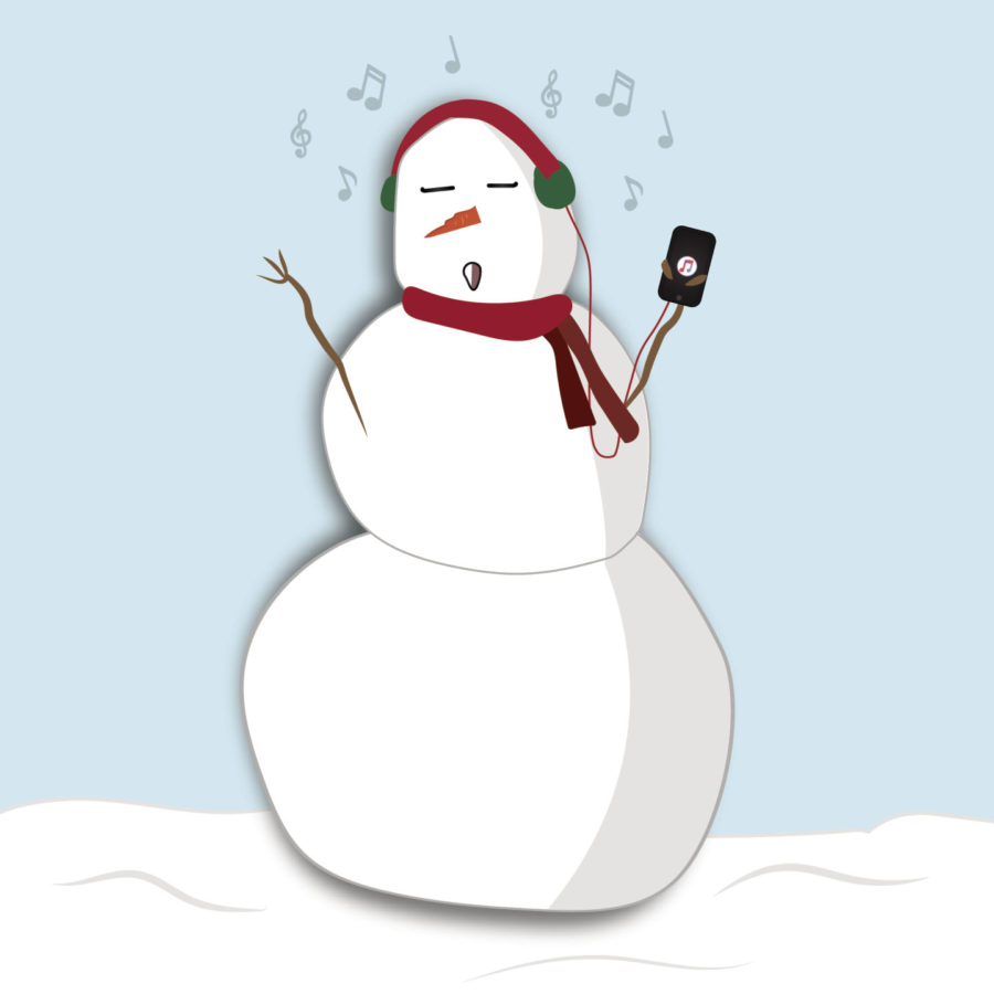 Snowman w/ iPod