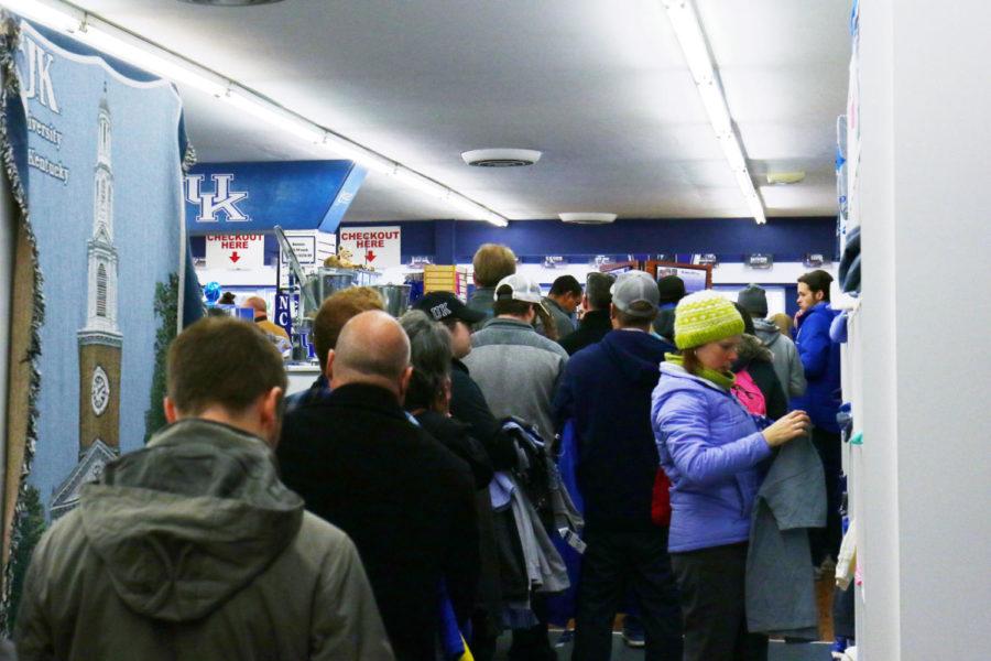 Kennedy's Bookstore announced that it will be closing on Friday, December 22, 2017. Shoppers swarm the store on Monday, December 11, 2017 in Lexington, Kentucky. Photo by Rick Childress | Staff