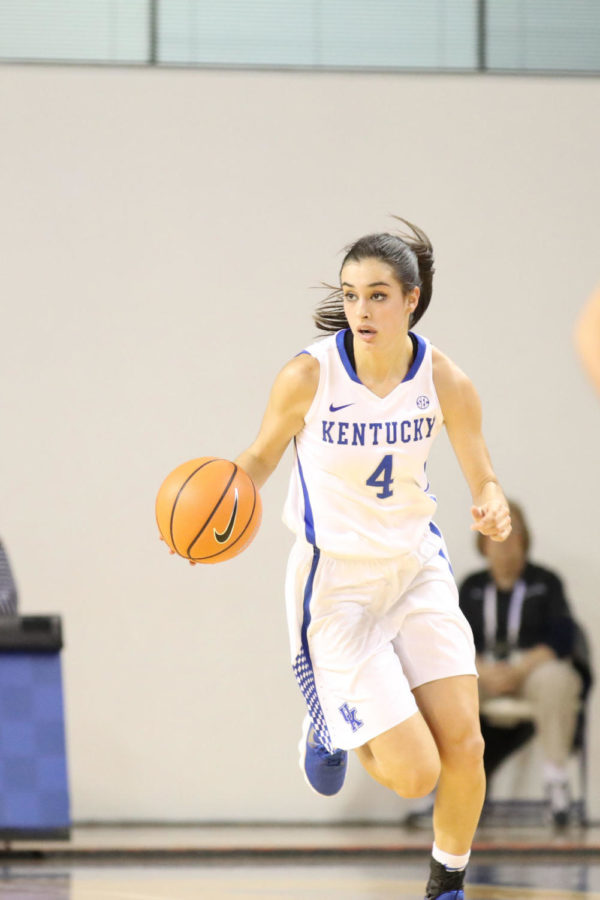 Maci Morris takes the ball down the court during the game against Tennessee Tech on Sunday, December 3, 2017 in Lexington, Ky. Photo by Chase Phillips | Staff