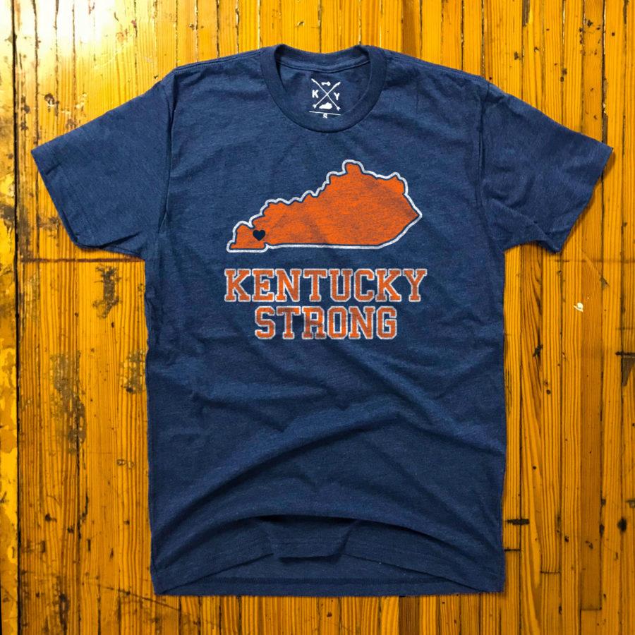 A photo of the Kentucky Strong t-shirt provided by Rick Paynter of Shop Local Kentucky.