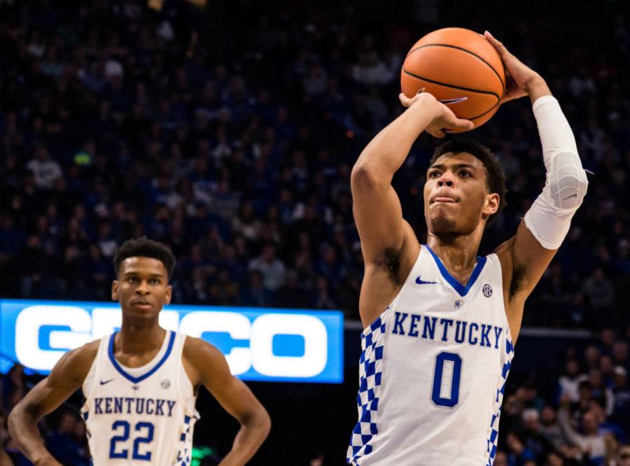 Freshman+Guard+Quade+Green+takes+a+penalty+shot+after+a+foul+by+Georgia.+Sunday%2C+December+31%2C+2017+in+Lexington%2C+Ky.+Photo+by+Edward+Justice+%7C+Staff