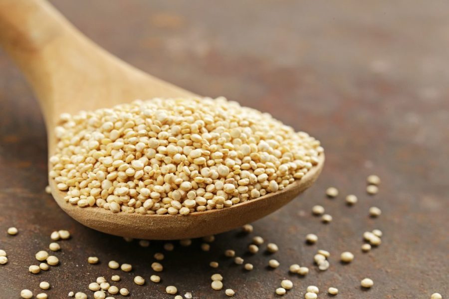 Quinoa, a grain that is non-GMO and gluten free, is a lowcarb option at approximately 220 calories per serving with only 40 grams of carbs and 4 grams of fat.