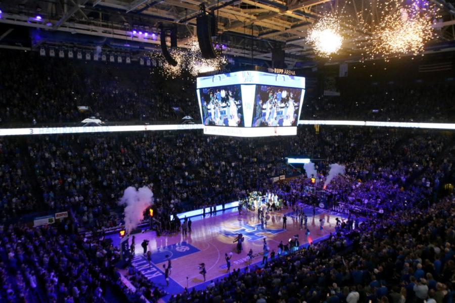 Rupp+Arena+during+pregame+of+the+game+against+Ole+Miss+on+Wednesday%2C+February+28%2C+2018+in+Lexington%2C+Ky.+Kentucky+won+the+game+96-78.+Photo+by+Hunter+Mitchell.