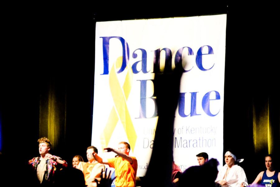 University+of+Kentucky+students+participate+in+the+DanceBlue+line+dance+on+Sunday%2C+February+18%2C+2018+at+Memorial+Coliseum+in+Lexington%2C+Ky.+DanceBlue+is+a+philanthropic+event+where+students+dance+for+24+hours+straight+to+raise+awareness+for+pediatric+cancer.+Photo+by+Arden+Barnes+%7C+Staff