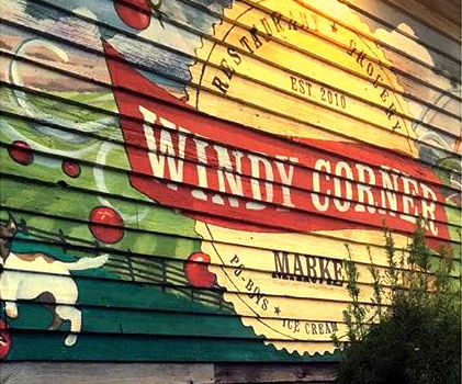 Windy Corner is a restaurant that sits just north of Lexington, showcasing local farmers and comfort food. 