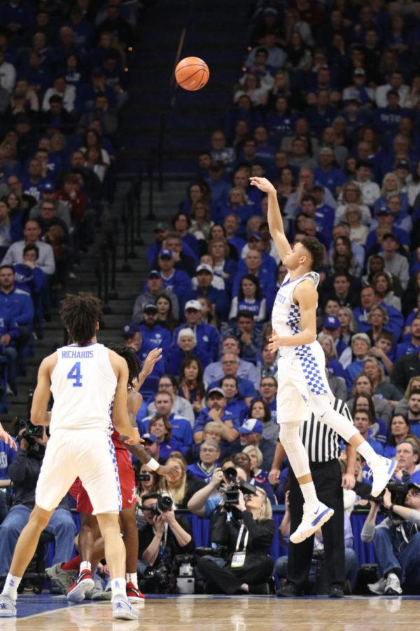 Kevin+Knox+shoots+a+jumper+during+the+game+against+Alabama+on+Saturday%2C+February+17%2C+2018+in+Lexington%2C+Ky.+Photo+by+Chase+Phillips+%7C+Staff