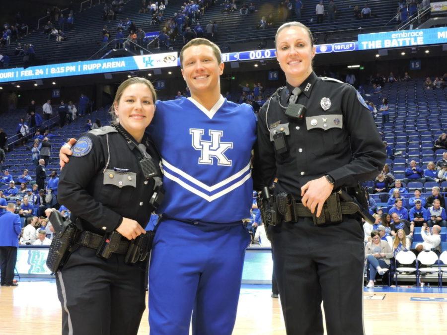 Michael Culver cheered on the UK Cheer white squad from 2009 to 2013. He was one of several alumni who returned to cheer on the Cats at the UK versus Alabama basketball game. 