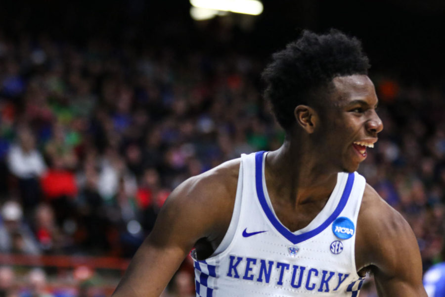 Kentucky+freshman+guard+Hamidou+Diallo+celebrates+after+a+dunk+during+the+game+against+Buffalo+in+the+second+round+of+the+NCAA+tournament+on+Saturday%2C+March+17%2C+2018%2C+in+Boise%2C+Idaho.+Kentucky+defeated+Buffalo+95-75.+Photo+by+Arden+Barnes+%7C+Staff