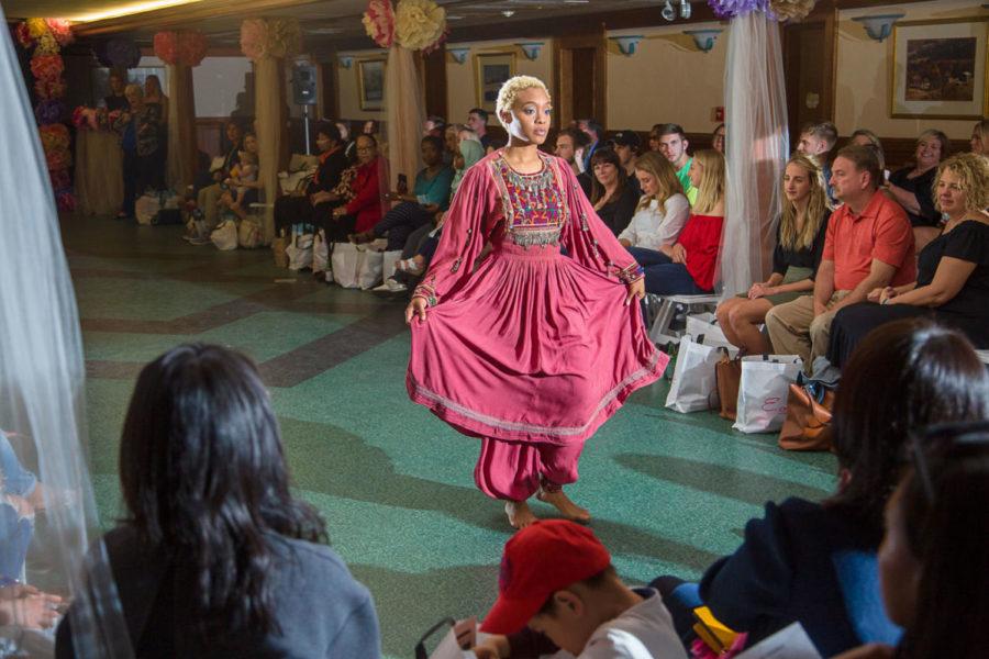 The 2018 Color Me Spring Fashion Show and Silent Auction in the E.S. Good Barn raised money for the Mechandizing Apparel and Textile (M.A.T.) Club and the Hospitality Management Association in the UK College of Agriculture, Food and Environment.