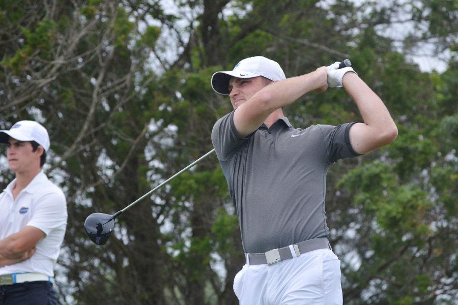 Tyler McDaniel during the second round of the Southeastern Conference Championship at Sea Island Golf Club's Seaside Course in St. Simons Island, Ga., on Saturday, April 16, 2016.