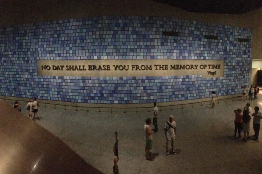 This mural is in the 9/11 Memorial and Museum in New York City. This photo was taken on August 12, 2016. Bailey Vandiver | Staff