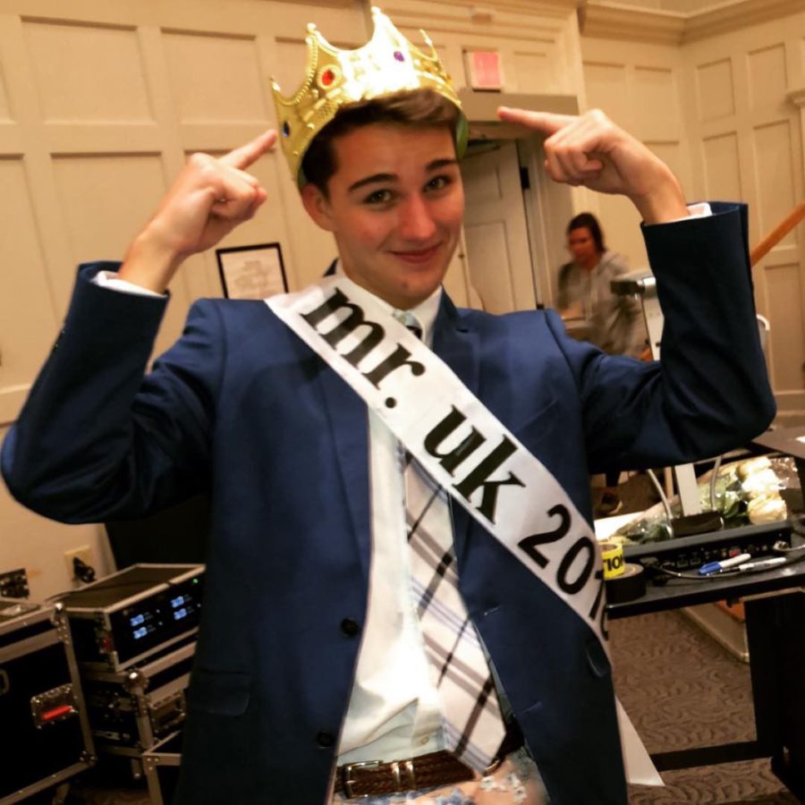 Sophomore Croft Hagerty is crowned Mr. UK on Wednesday, Oct. 24, 2018. 