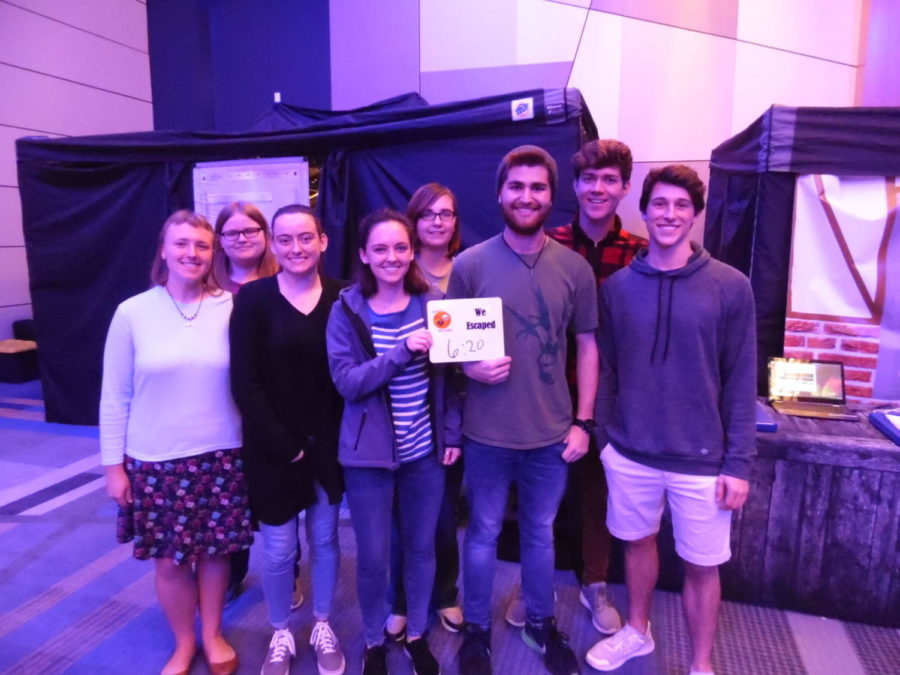 Students escape from a mobile Escape Room on Monday, Nov. 5, 2018. 
