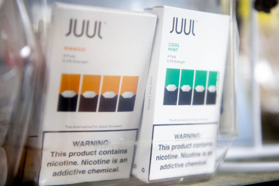 Phillips Market, located near campus, is a vender of Juul Pods, the flavoring component in Juuls. On Friday, Nov. 16, 2018 in Lexington, Kentucky. Photo by Michael Clubb | Staff