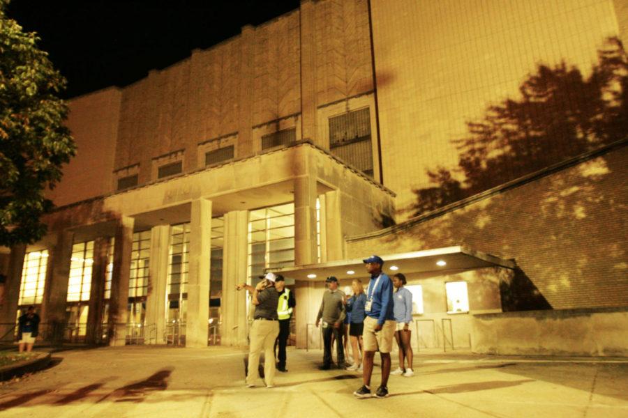 Fans receive the last of the Big Blue Madness tickets in front of Memorial Coliseum on Friday, Sept. 29, 2017, in Lexington, Kentucky. Photo by Chandler Stevenson 