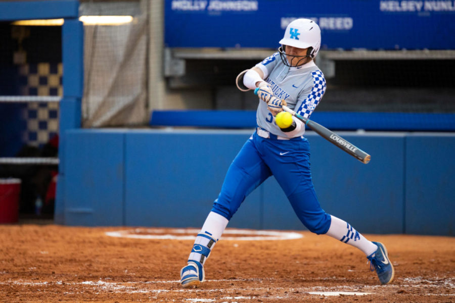Kentucky+junior+Alex+Martens+swings+at+a+pitch+during+the+game+against+Miami+University+%28OH%29+on+Tuesday%2C+March+12%2C+2019%2C+at+John+Cropp+Stadium+in+Lexington%2C+Kentucky.+Kentucky+won+9-1.+Photo+by+Jordan+Prather+%7C+Staff