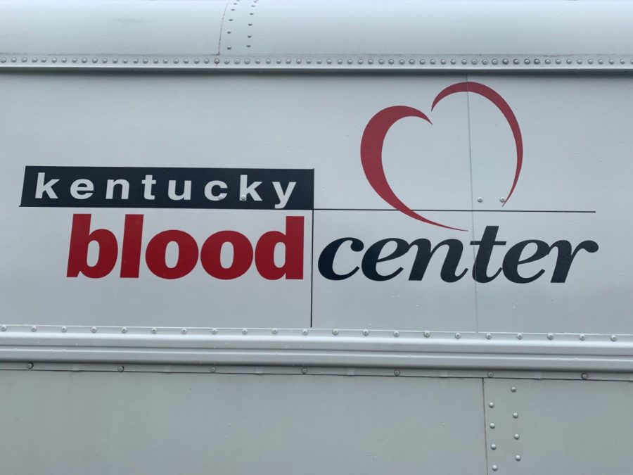 The Kentucky Blood Center uses their bloodmobile to collect blood from those willing to donate.